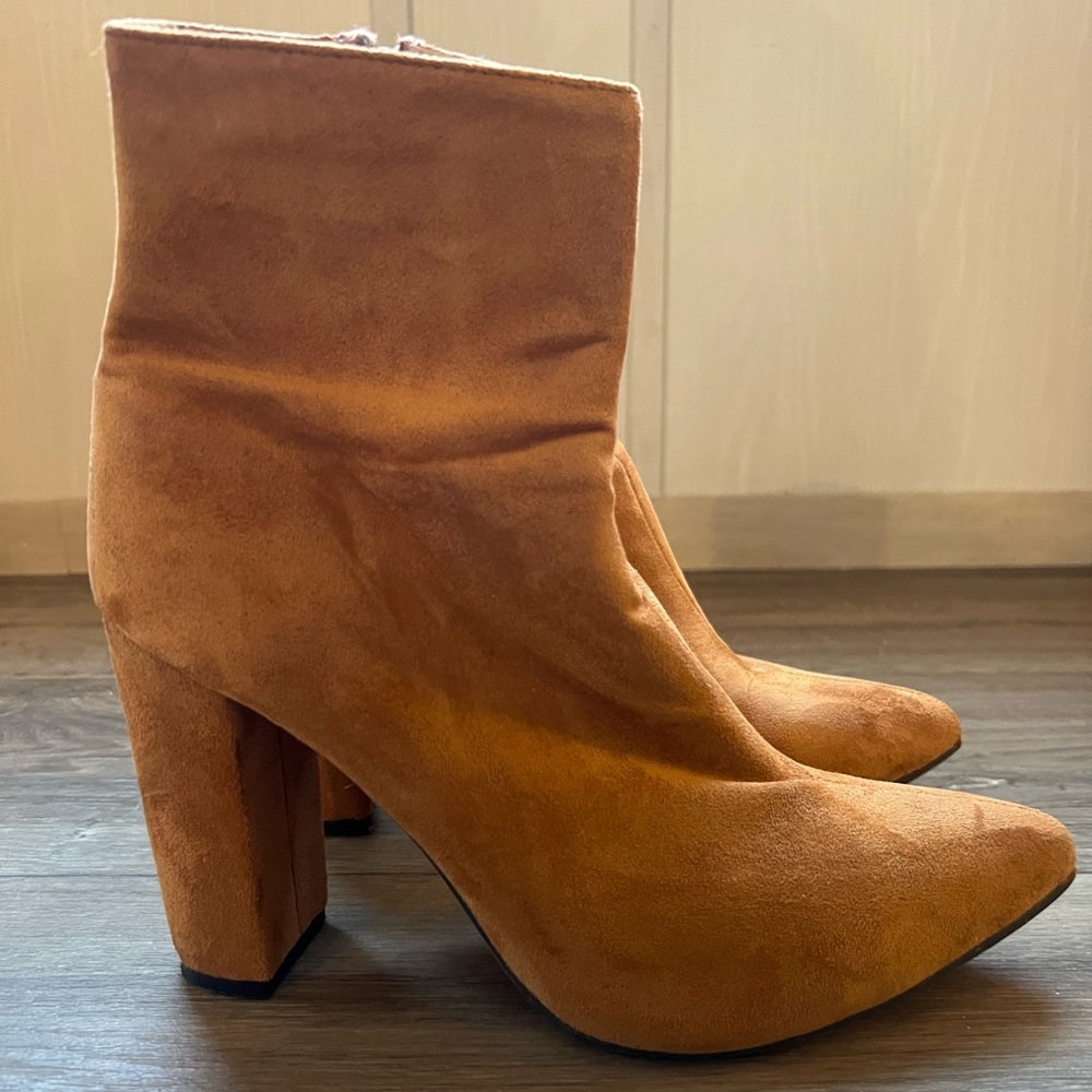 Ankle Boots Camel Suede